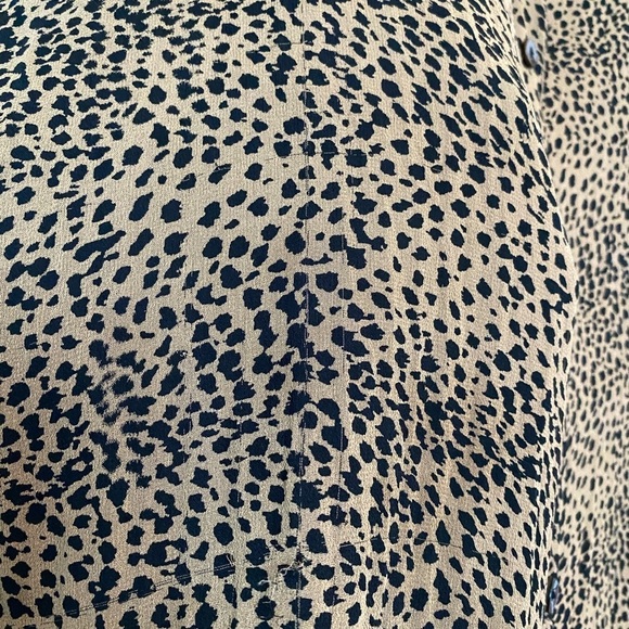 Robbie Bee Vintage Silk Cheetah Leopard Midi Dress 12P - Picture 7 of 9